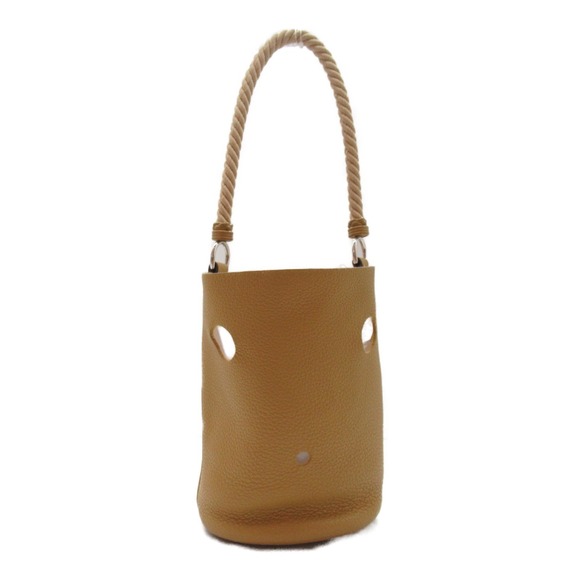 HERMES Manjoir PM Curry Tote Bag Leather Taurillon Clemence Brown - Picture 2 of 10